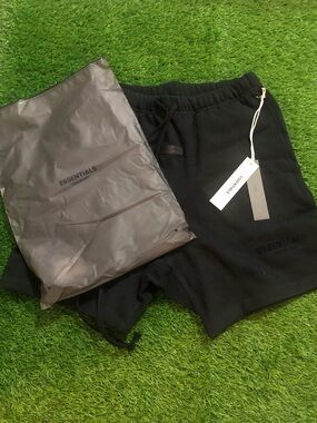 Essentials Black Athletic Men's Shorts with Tags